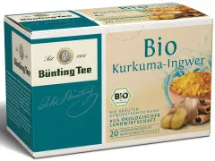 Bünting Tea Turmeric Ginger 20 x 2,25g torebki herbaty, organiczna